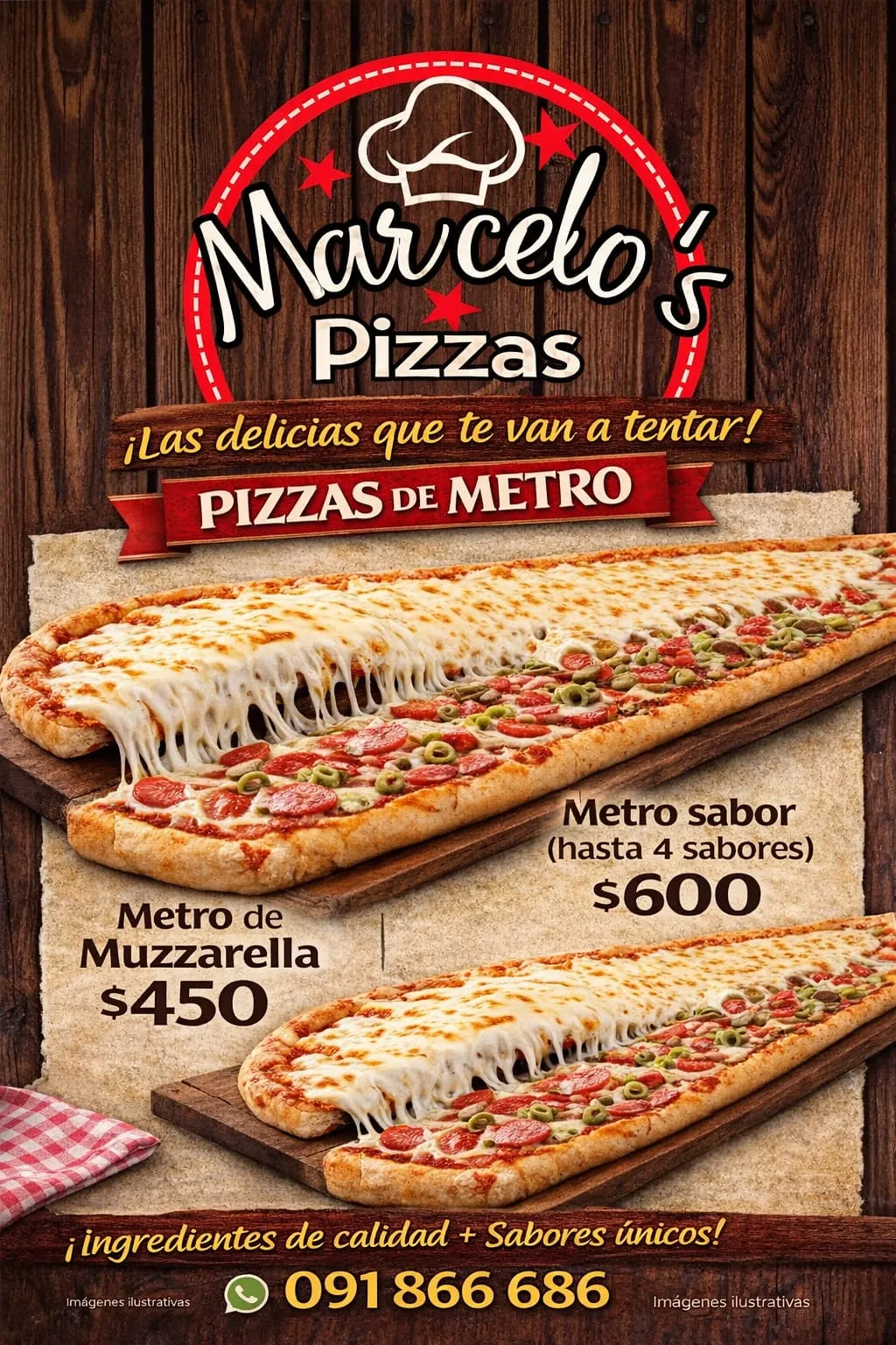 Pizza, xis y chivitos